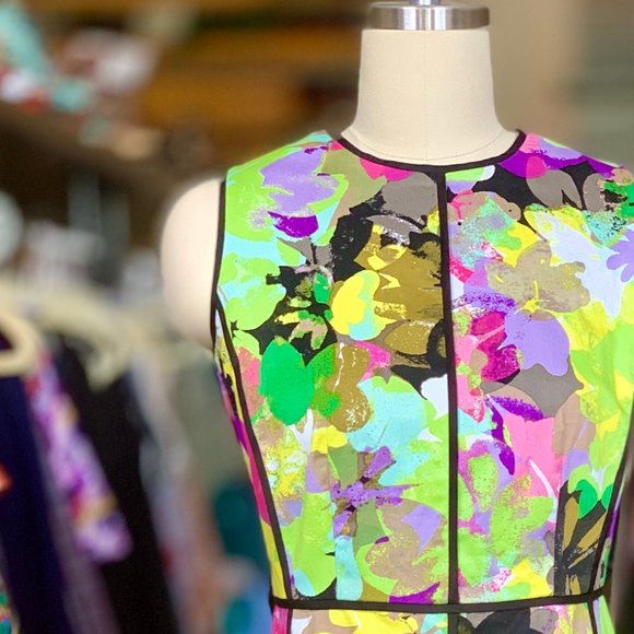 Calvin Klein Dresses & Skirts - Calvin Klein Multicolored S/L Sheath Dress